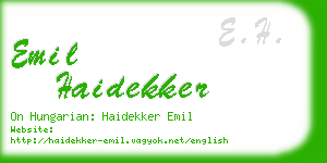 emil haidekker business card